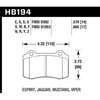 Hawk FMSI Number D592 D1053 FerroCarbon Set Of 4 HB194B.570